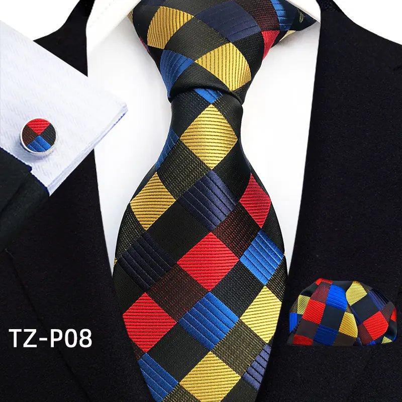 2023 Men's Tie, Pocket Square & Cufflinks Set - Homestore Bargains