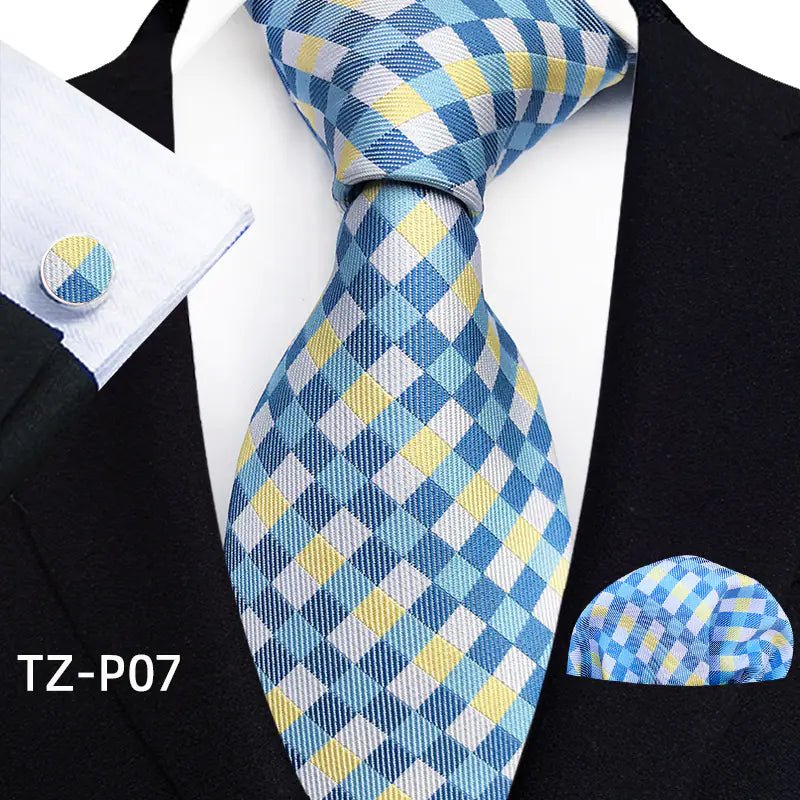 2023 Men's Tie, Pocket Square & Cufflinks Set - Homestore Bargains