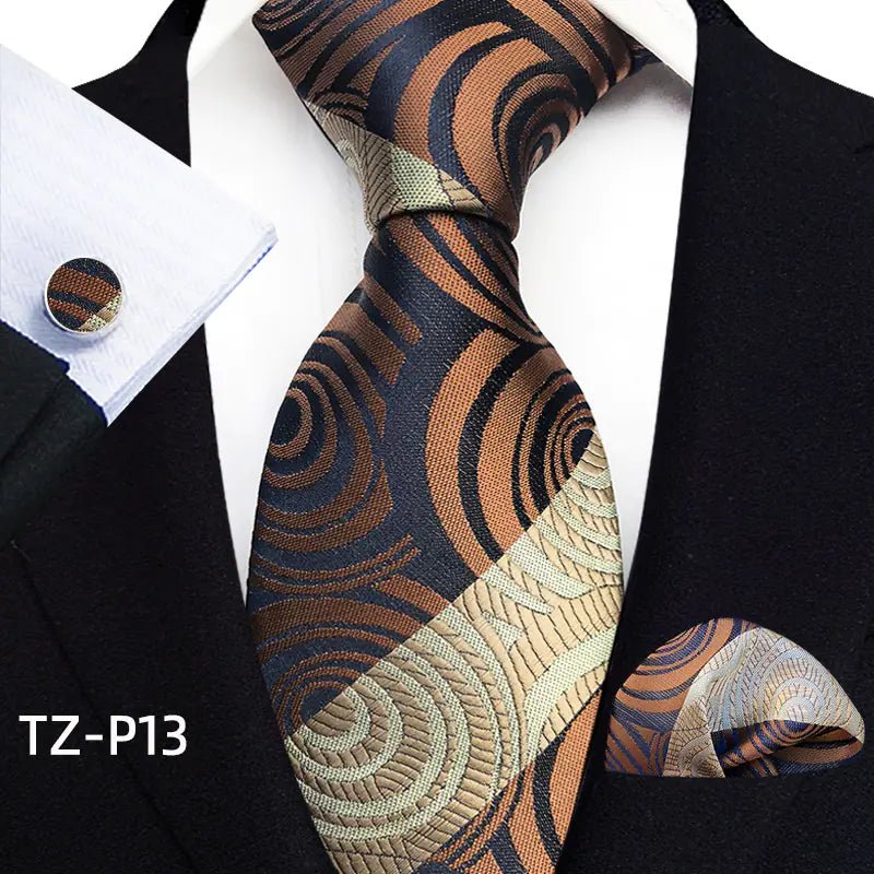 2023 Men's Tie, Pocket Square & Cufflinks Set - Homestore Bargains