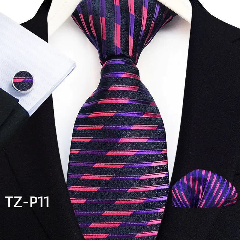 2023 Men's Tie, Pocket Square & Cufflinks Set - Homestore Bargains