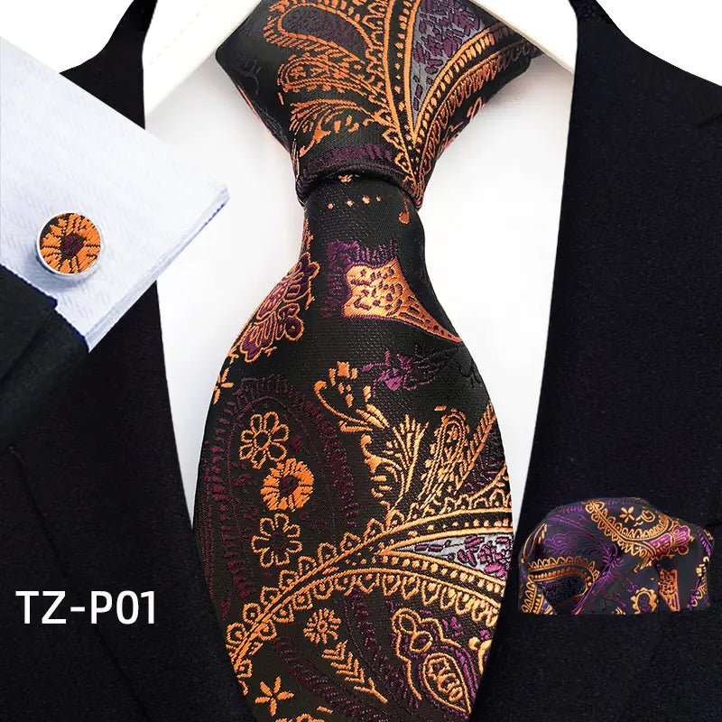 2023 Men's Tie, Pocket Square & Cufflinks Set - Homestore Bargains