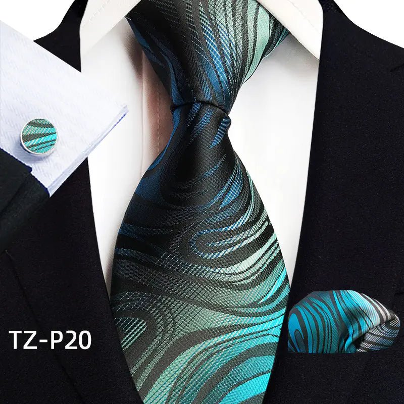 2023 Men's Tie, Pocket Square & Cufflinks Set - Homestore Bargains