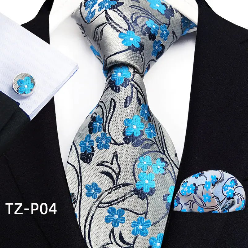 2023 Men's Tie, Pocket Square & Cufflinks Set - Homestore Bargains