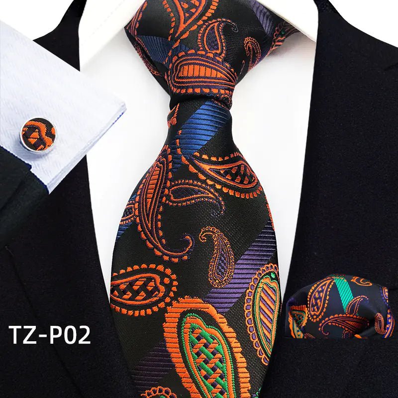 2023 Men's Tie, Pocket Square & Cufflinks Set - Homestore Bargains
