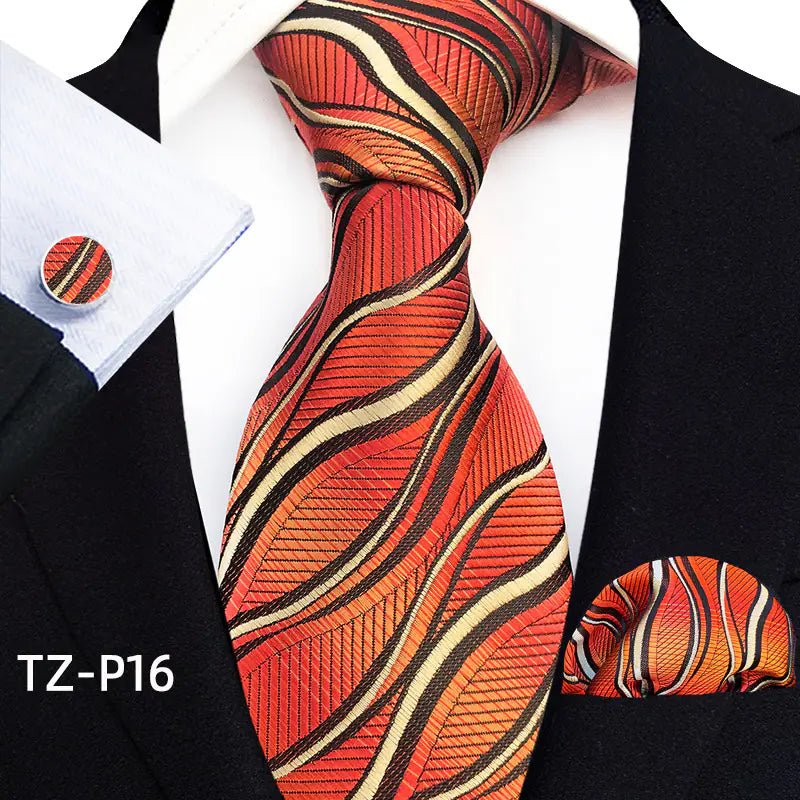 2023 Men's Tie, Pocket Square & Cufflinks Set - Homestore Bargains