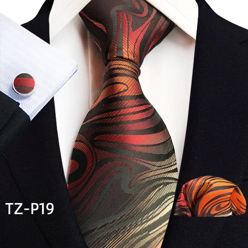 2023 Men's Tie, Pocket Square & Cufflinks Set - Homestore Bargains