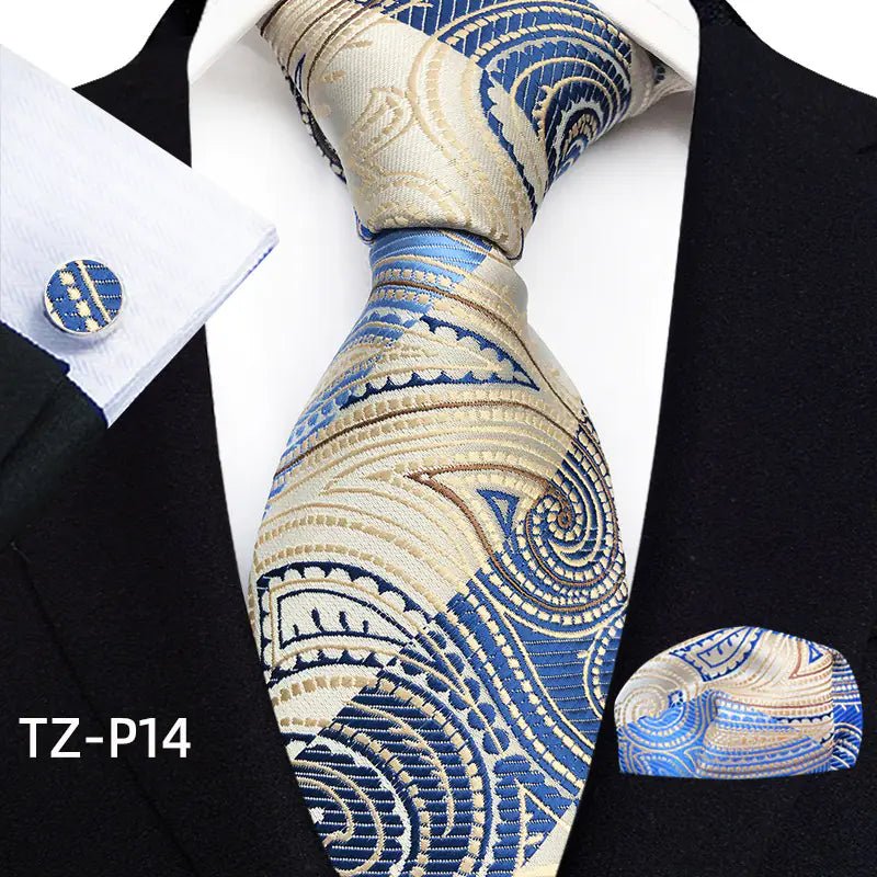 2023 Men's Tie, Pocket Square & Cufflinks Set - Homestore Bargains
