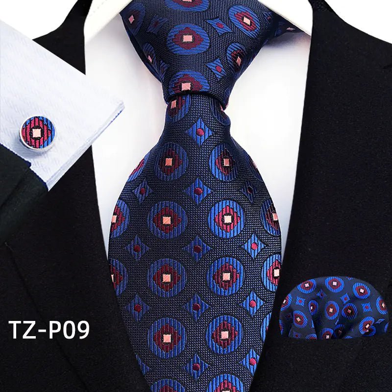 2023 Men's Tie, Pocket Square & Cufflinks Set - Homestore Bargains