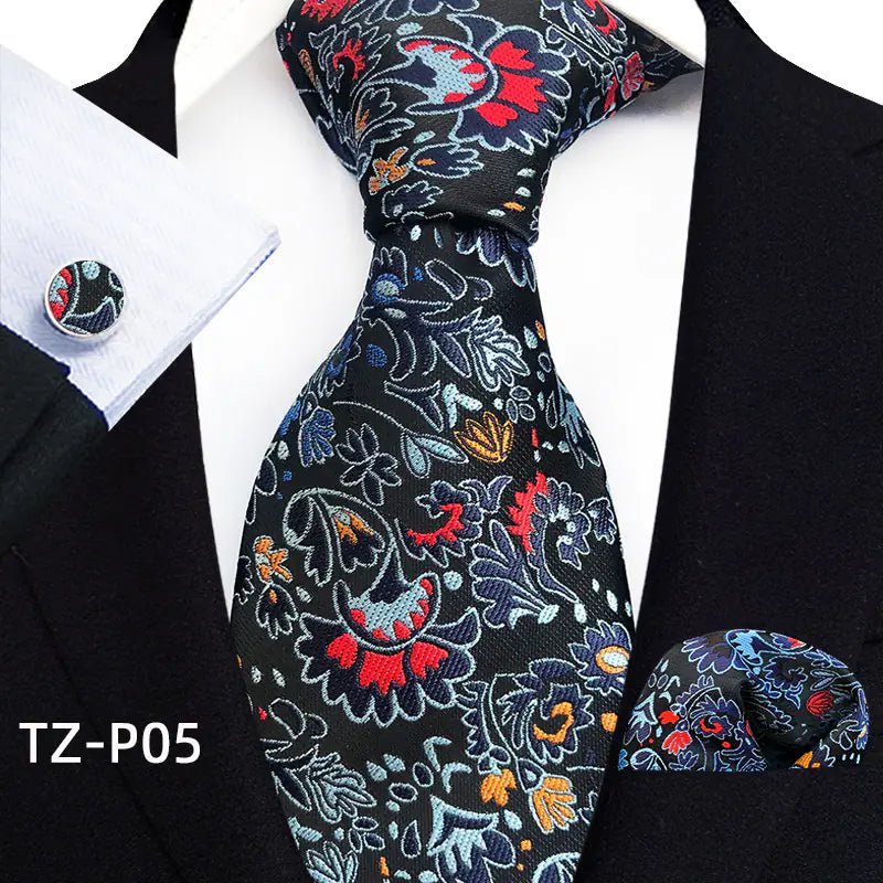 2023 Men's Tie, Pocket Square & Cufflinks Set - Homestore Bargains