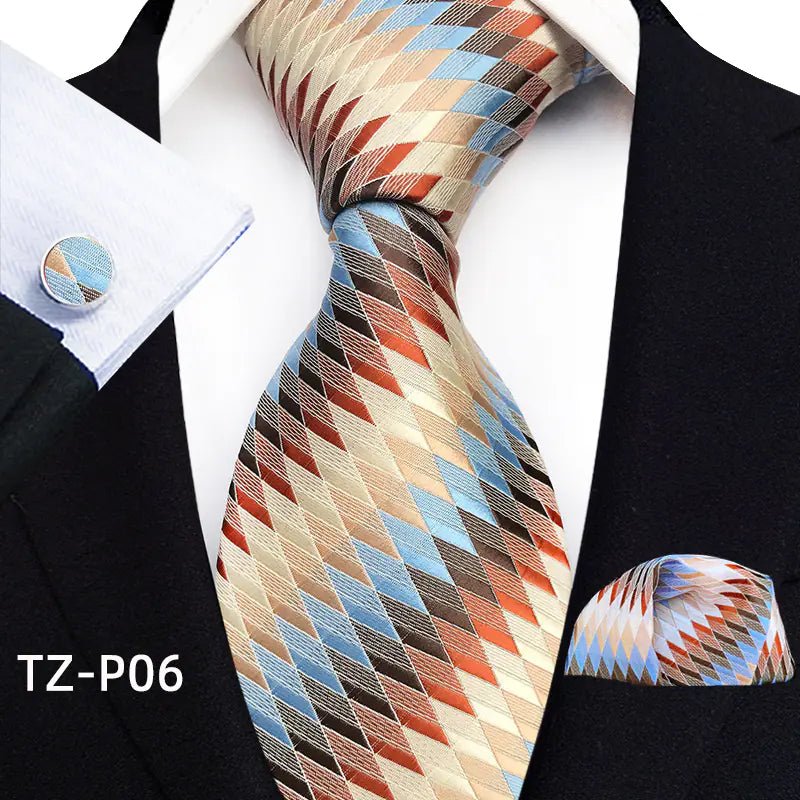 2023 Men's Tie, Pocket Square & Cufflinks Set - Homestore Bargains