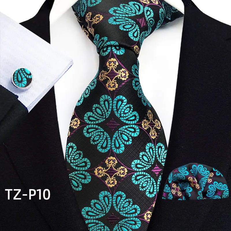 2023 Men's Tie, Pocket Square & Cufflinks Set - Homestore Bargains