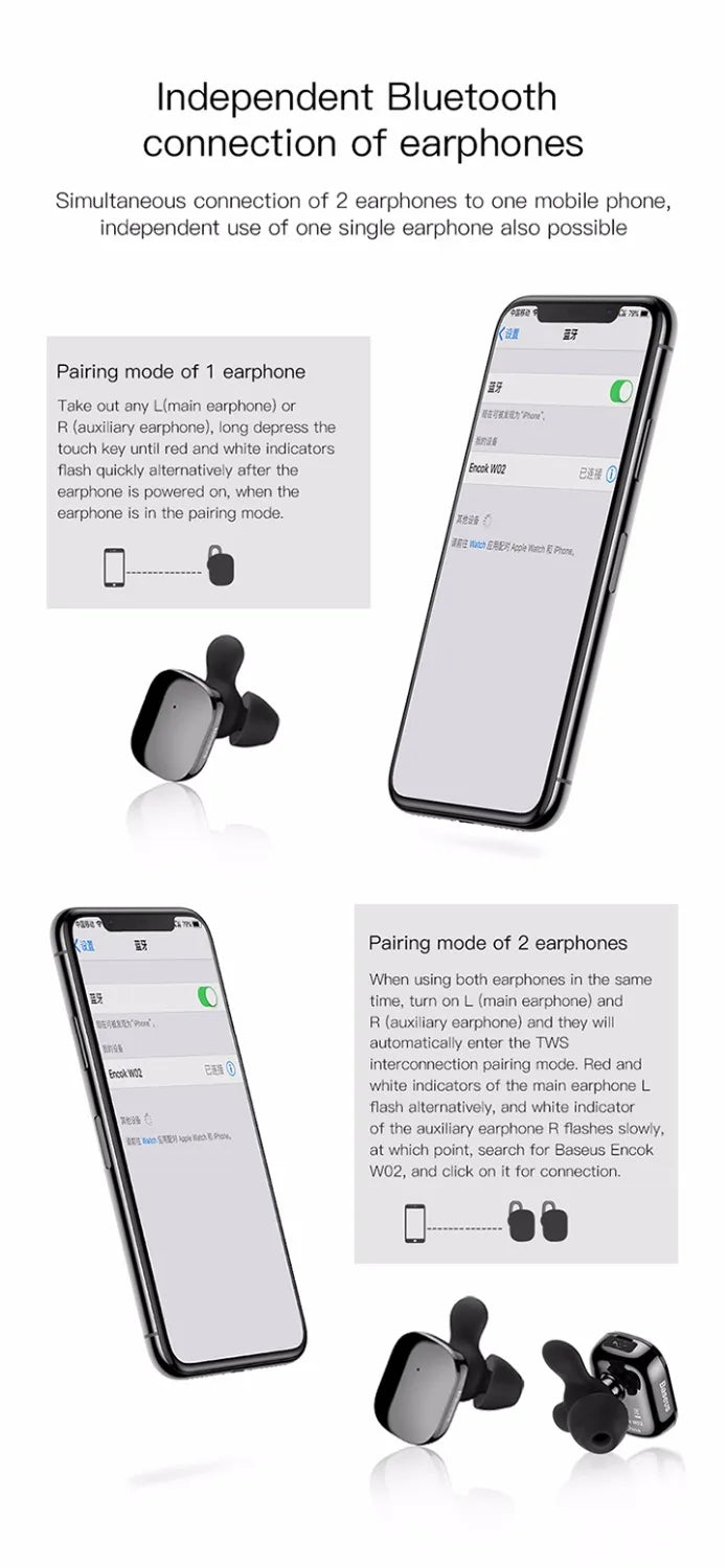 Baseus Encok W02 Wireless Earbuds - Homestore Bargains