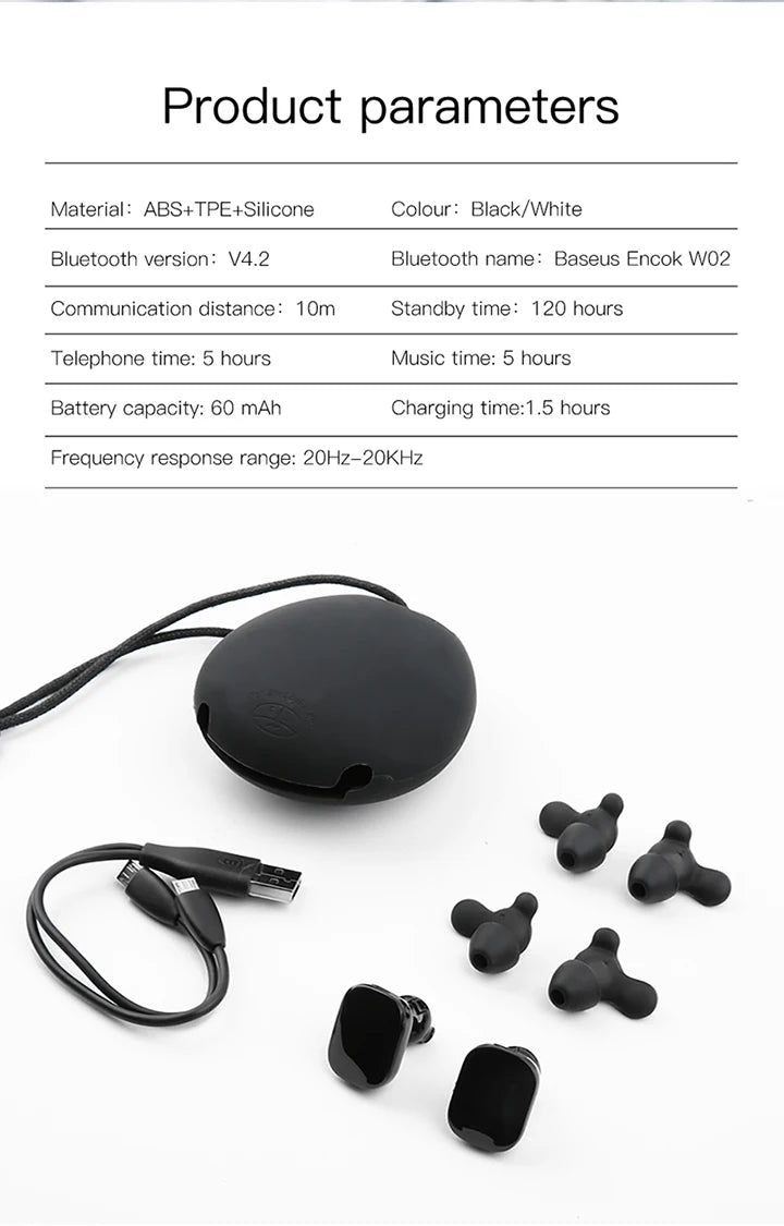 Baseus Encok W02 Wireless Earbuds - Homestore Bargains