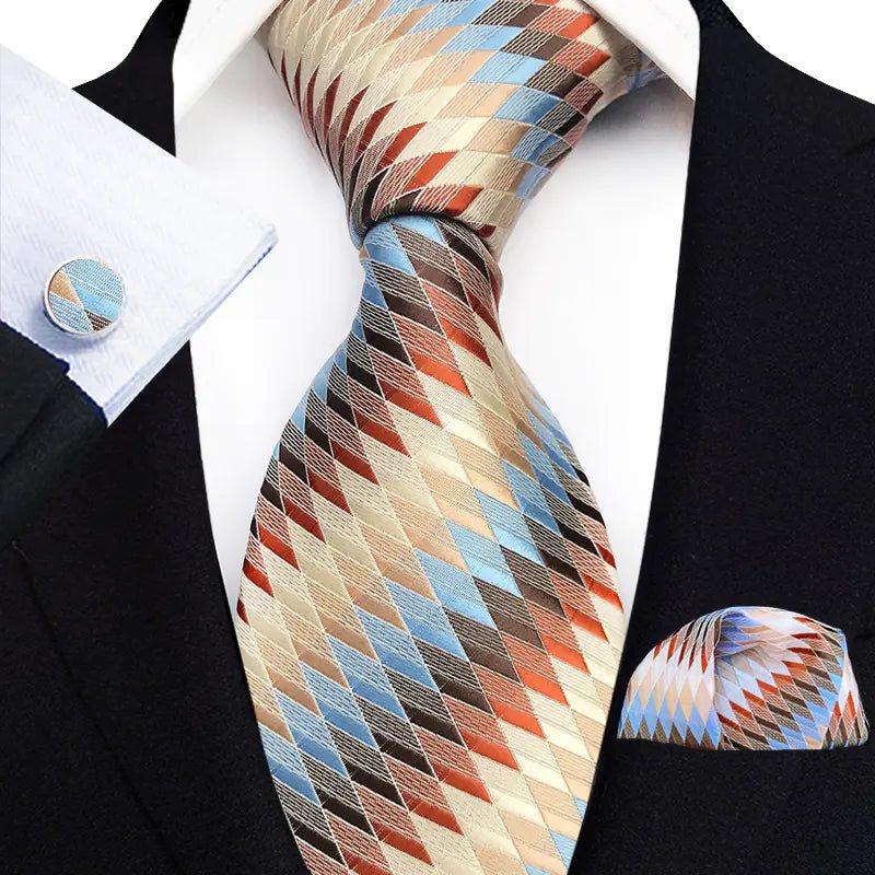 2023 Men's Tie, Pocket Square & Cufflinks Set - Homestore Bargains