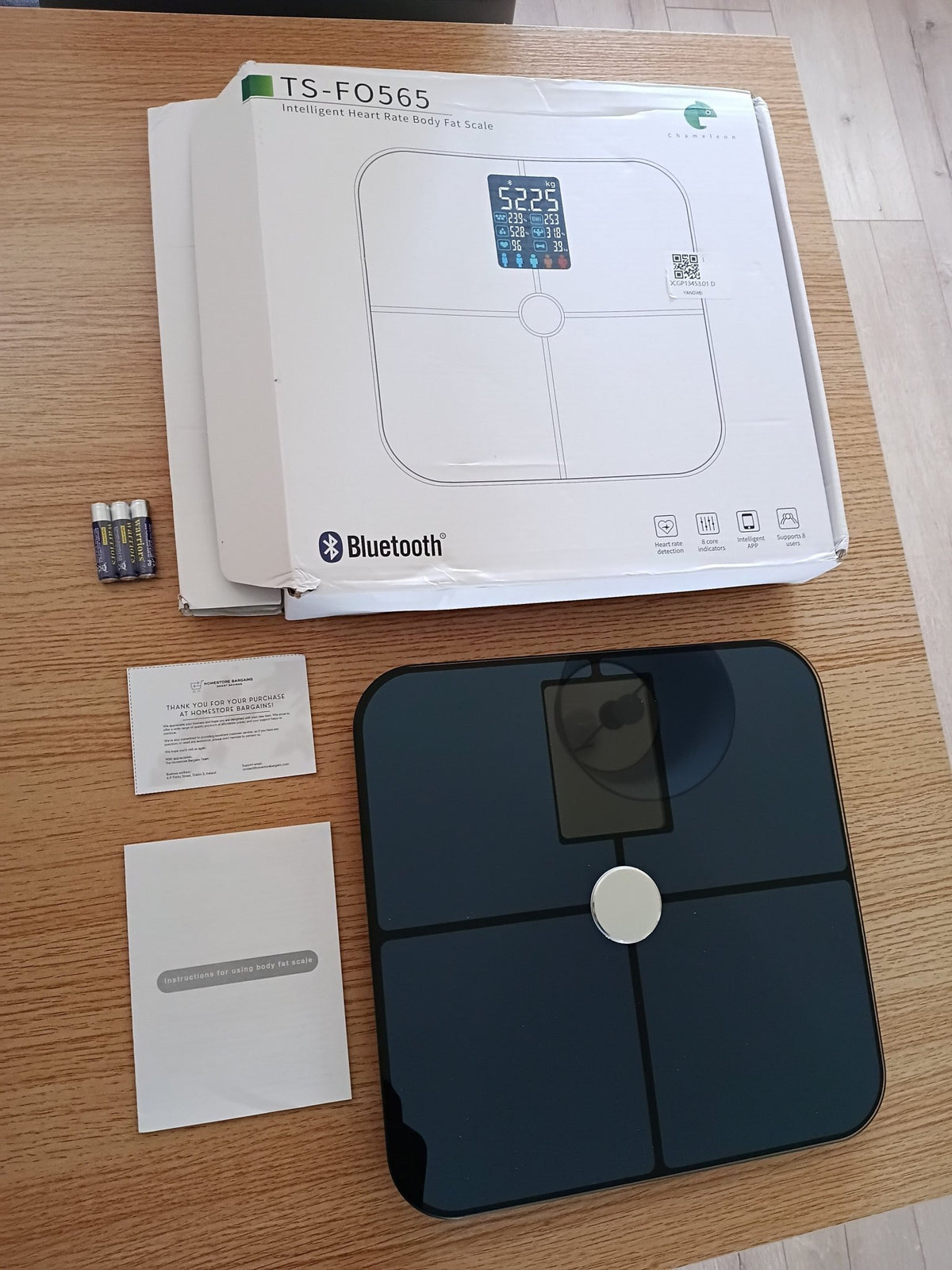 Intelligent Heart Rate Body Fat Scale with 52-Week Tracker & Guide - Homestore Bargains