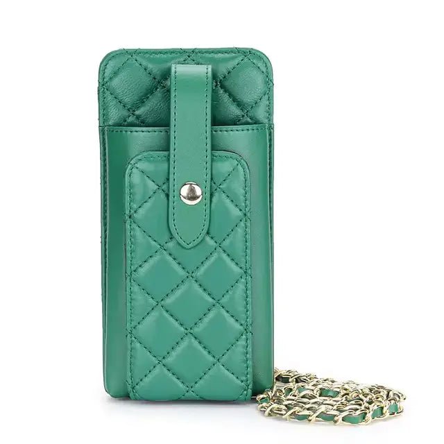 Sheepskin Leather Crossbody Phone Bag - Homestore Bargains