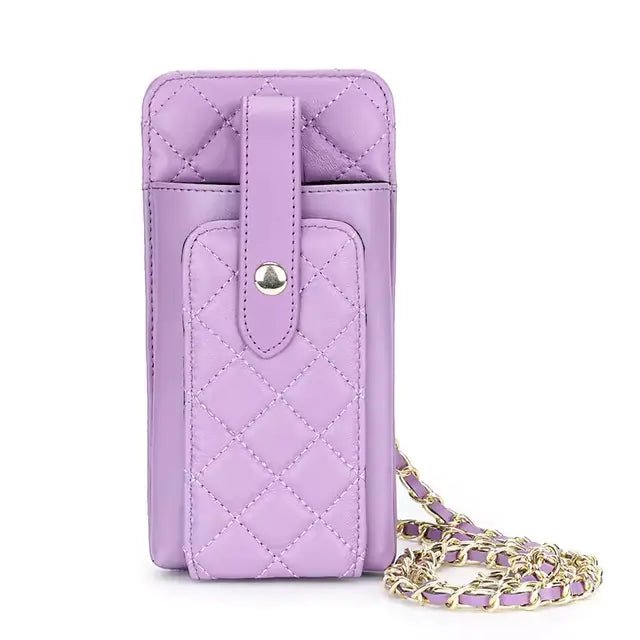 Sheepskin Leather Crossbody Phone Bag - Homestore Bargains