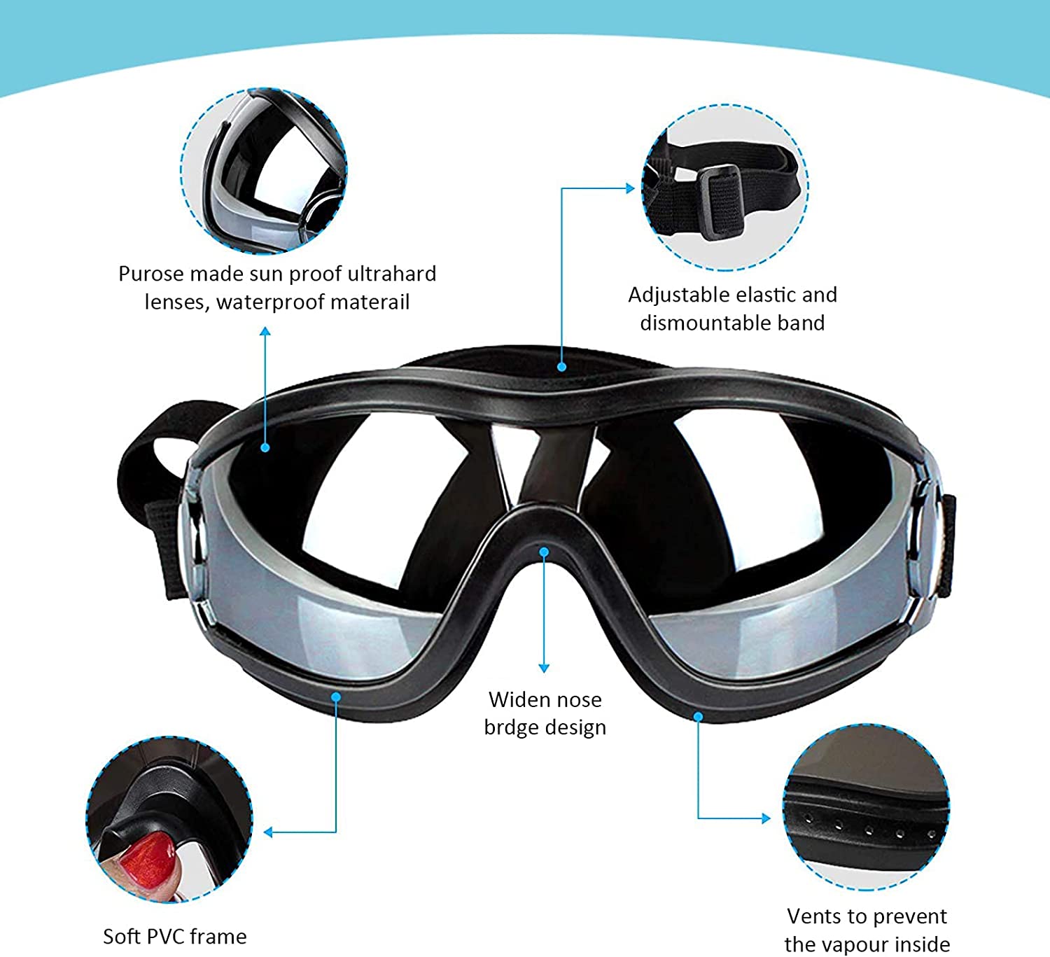 Adjustable Strap Dog Goggles - Homestore Bargains