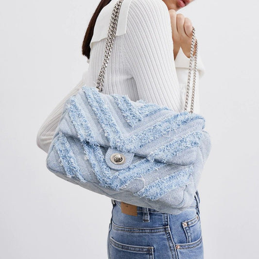 Denim Chain Bag - Homestore Bargains