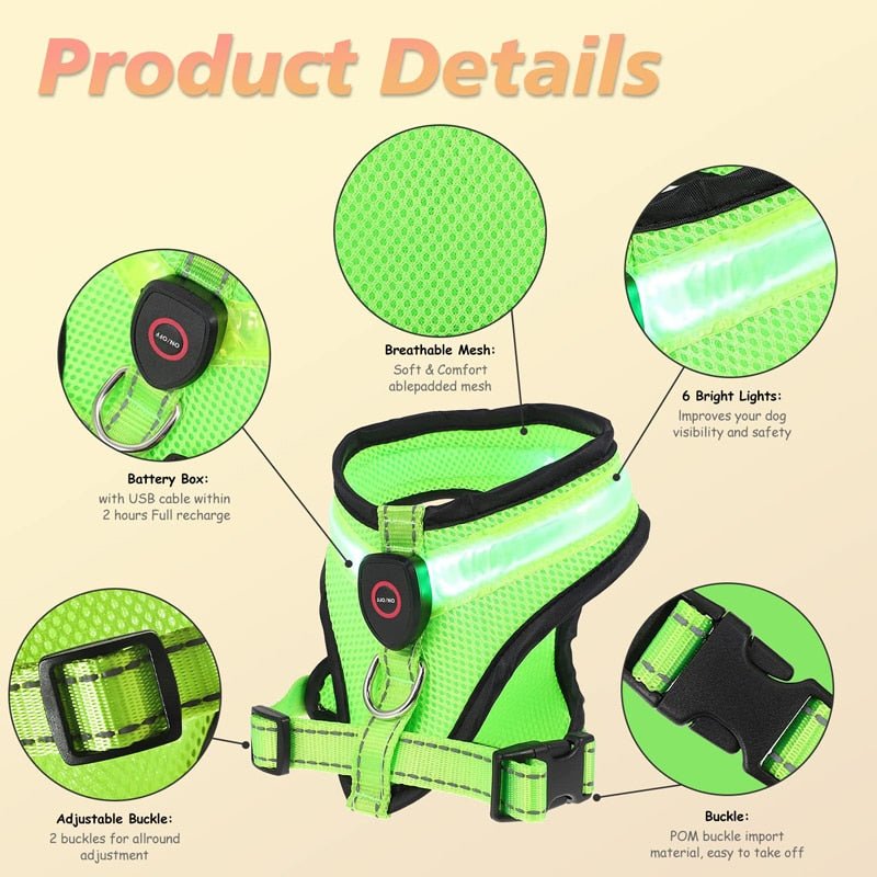 LED Light Dog Harness - Homestore Bargains
